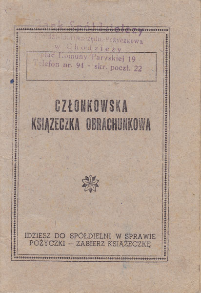 Książeczka członkowska 1959 r.